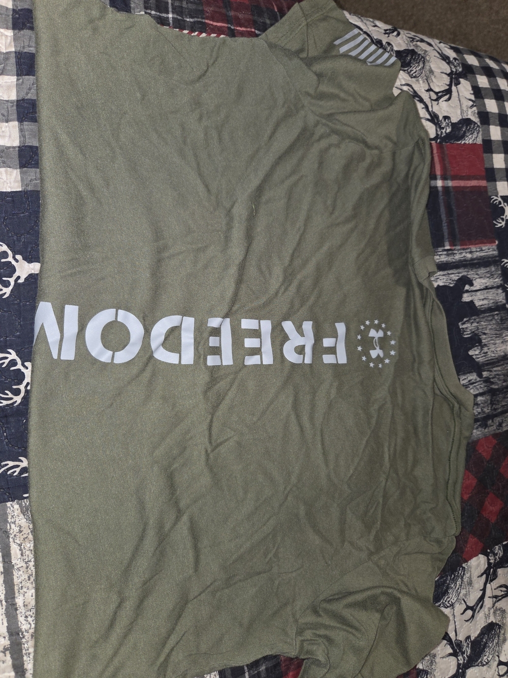 Freedom Graphic Olive Green Men’s Tee